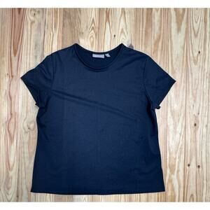 Croft & Barrow T-Shirt Women's X-Large Short Sleeve Black Metallic Crew Neck